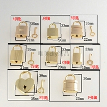 Bag lock head jewelry lock light gold decorative lock hardware accessories small lock platinum bag big eye bag padlock