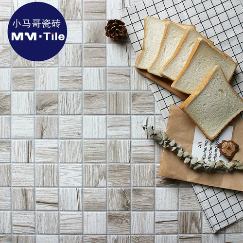 Полная фарфоровая деревянная плитка имитация твердая троянская туалетная гостиная плитка керамическая фоновая стена сельская ретро -стены