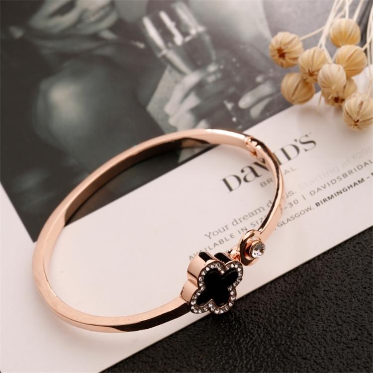 Bốn cánh tay clasp vòng cổ bông tai ba mảnh phù hợp với vòng đeo tay hoang dã zircon sinh viên vòng đeo tay bông tai chuỗi xương đòn nữ - Vòng đeo tay Cuff vòng tay nữ vàng 18k