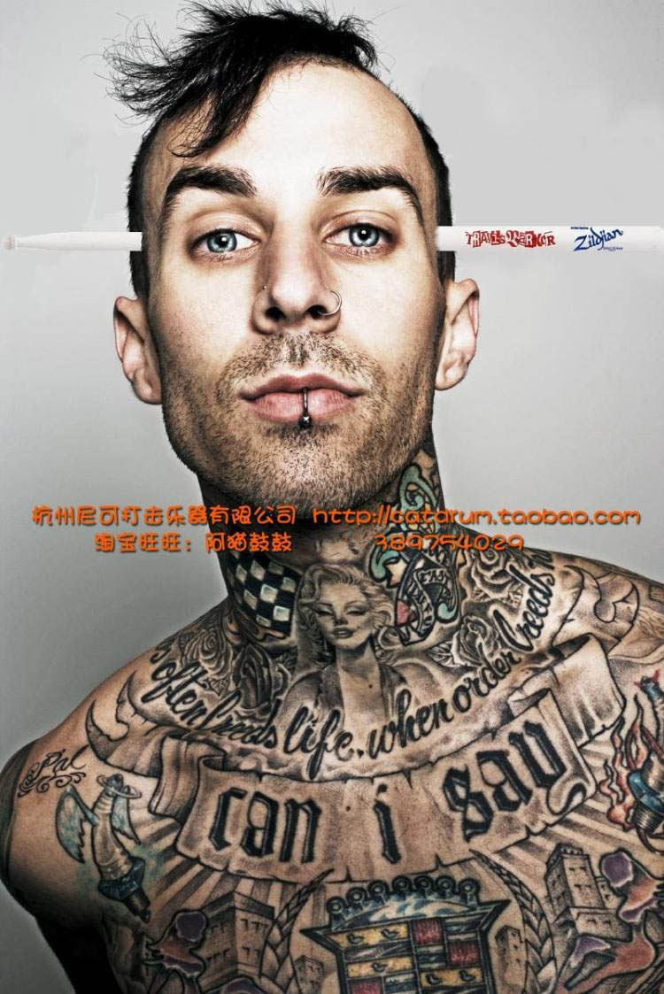 Beauty-producing Zildjian governor Travis Barker Signature drumbeat drumstick holder drumstick