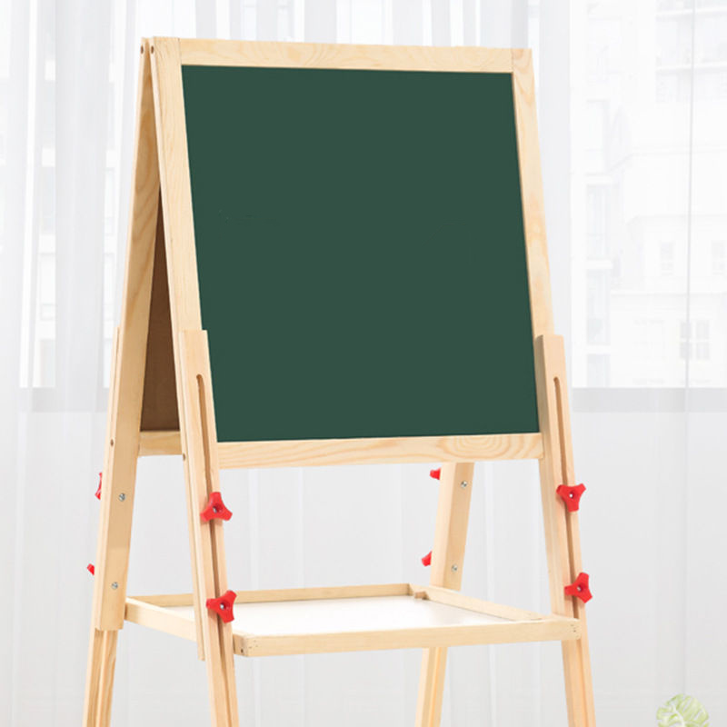 Small Blackboard Practicing Chalk Words Solid Wood Made Children Magnetic Bifacial Graffiti Sketchpad Shelf Home Water-based Pen Erasable Shelf Type