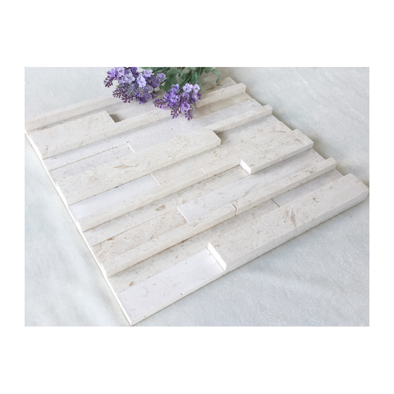 Marble mosaic magnetic brick 3D background wall natural stone moonlight rice yellow logo bar living room wall with balcony