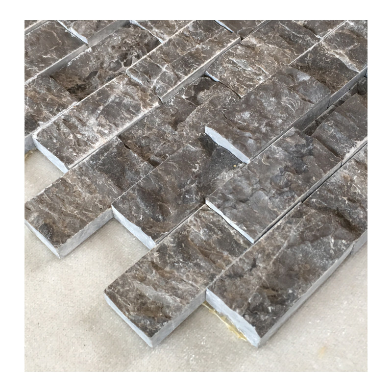 Coffee Color Section Mosaic Wall Stickup Natural Marble Gold Inlaid Jade 3d Background Wall Bar Counter Dressing Room Tiles