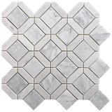 Белый каменный мозаичный парке