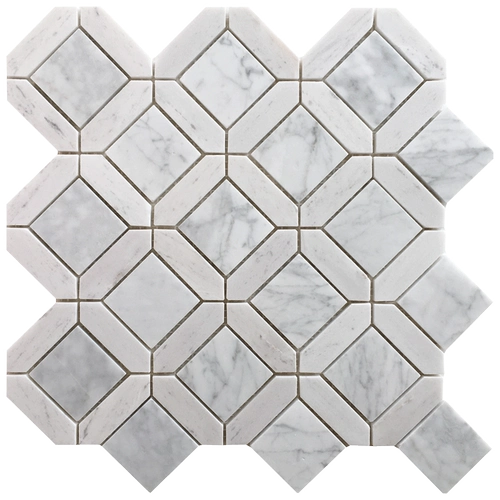 Белый каменный мозаичный парке