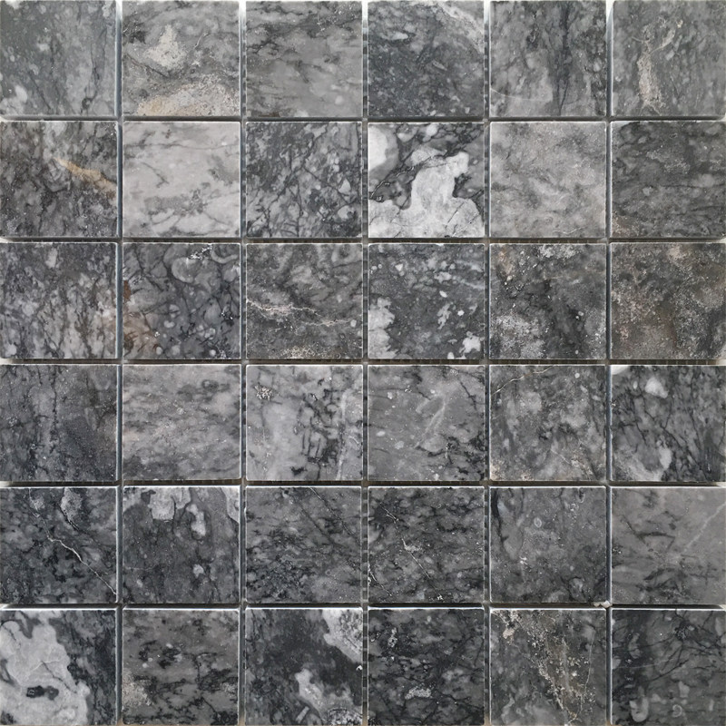 Gray Stone Mosaic Wall Sticker Natural Marble Fat Gray Bathroom Bar Balcony Floor Tiles Powder Room Tiles