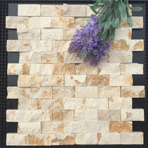 Rice Yellow Stone Mosaic Wall Sticker Background Wall Marble Gold Bi Section Cultural Stone Bathroom Living Room Bar