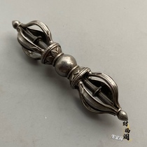 Antique tantric magic weapon Nepalese sky iron five-strand vajra pestle demon-conquering vajra pestle antique collectibles bronze ware