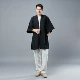Tay áo mới Hanfu nam áo khoác mỏng phong cách Trung Quốc trang phục mở tay với áo khoác vai trang phục dịch vụ trà ảnh quần sooc
