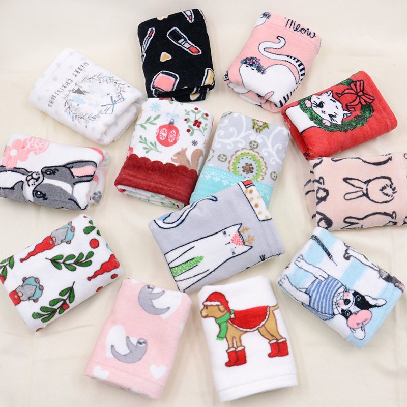 Thickened pure cotton hand towels small towel handkerchief Absorbent Cartoon Cute Children Wash Face Cleaning Face Towels Home Wipe towels