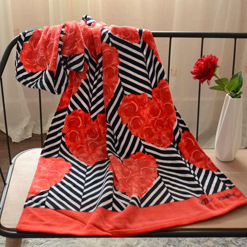 European and American original single ins thickened 500g pure cotton bath towel large towel absorbent soft personality 130*70cm household