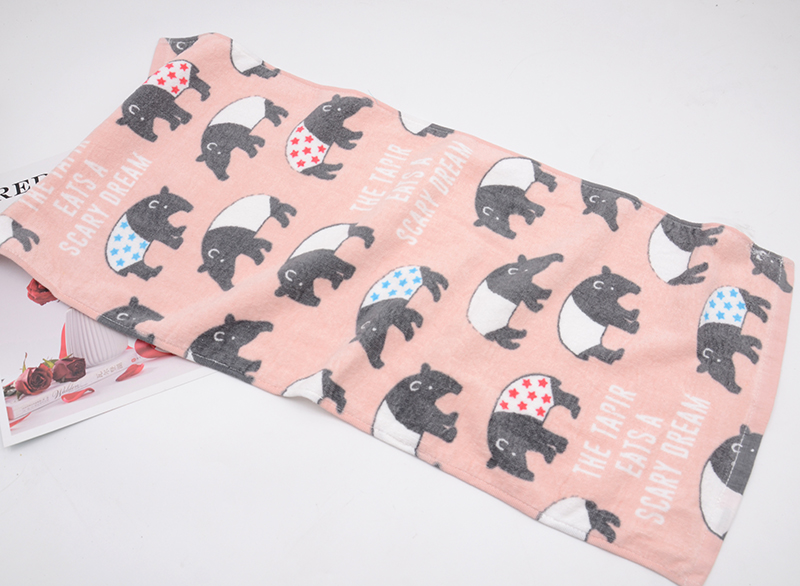 Thin cotton cartoon towels Adults lovely water and face face shawl household soft