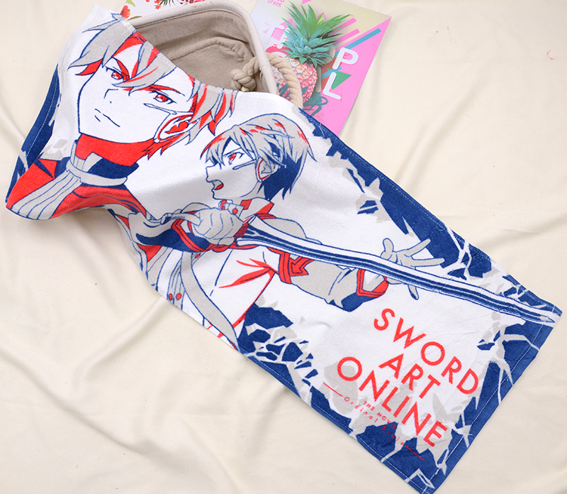 Men's Anime Cotton Thin Section Easy-Drying Absorbent Towel Washing Face Towel Fitness Exercise