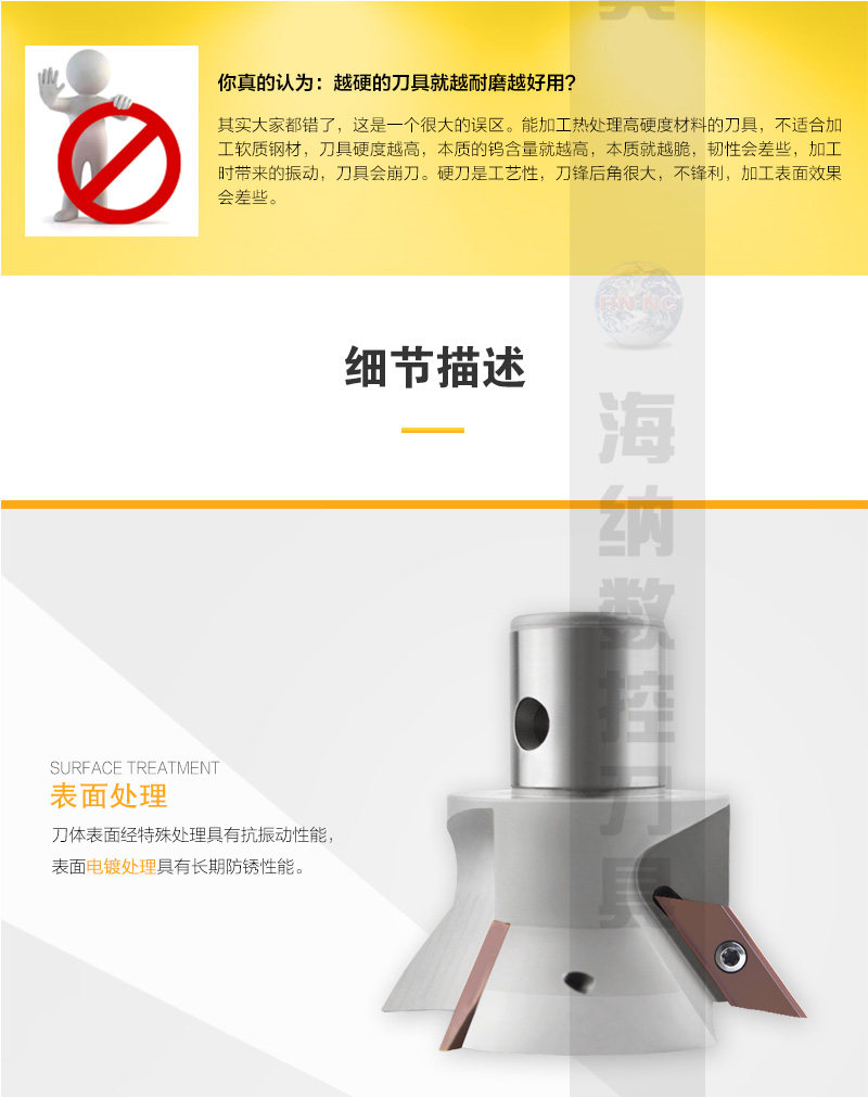 Патрон для фрезы 海纳xcwr45/55/60-100燕尾槽单角精加工角度铣刀盘鸠尾槽数控刀具 Hn nc