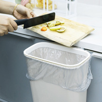Kitchen household cabinet door wall-mounted trash can large uncovered press ring plastic storage hanging garbage basket