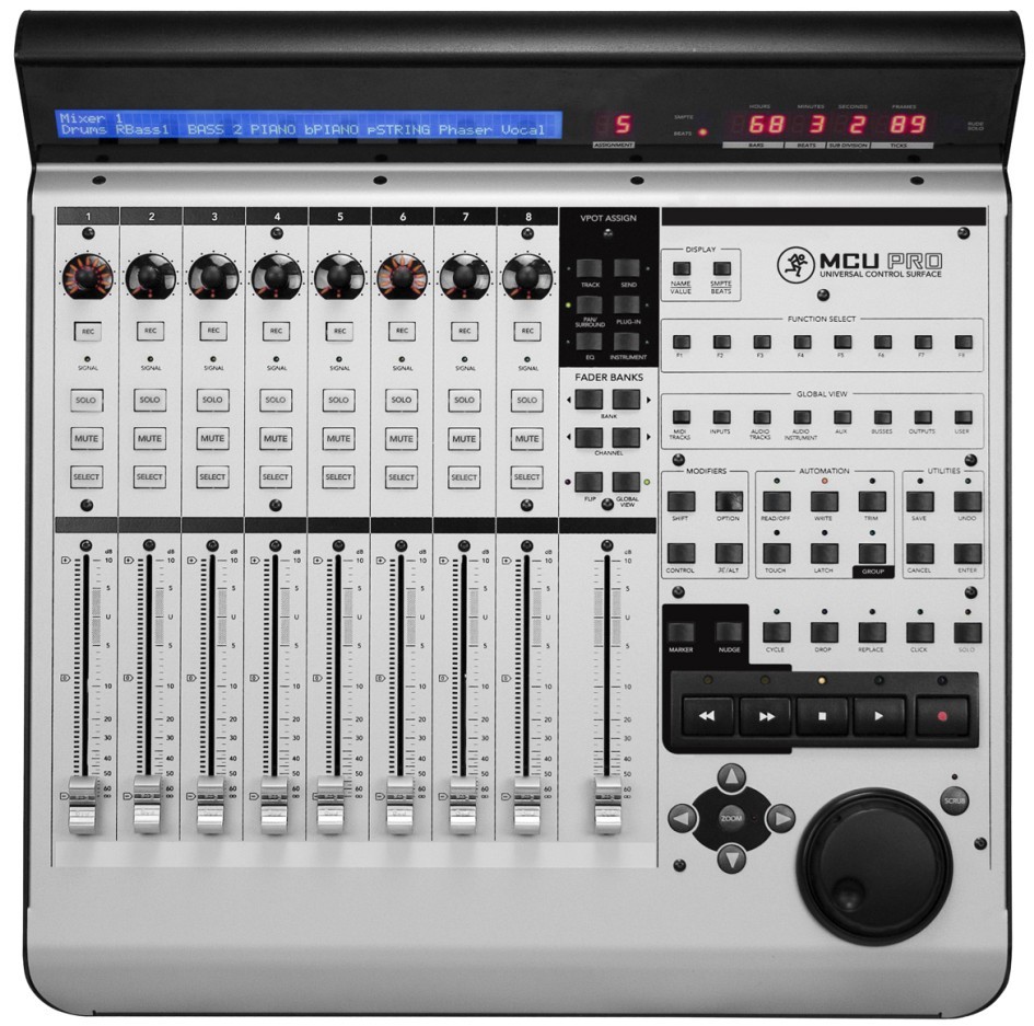 Mackie Medici MCU Pro recording shed control table controller Midi controller