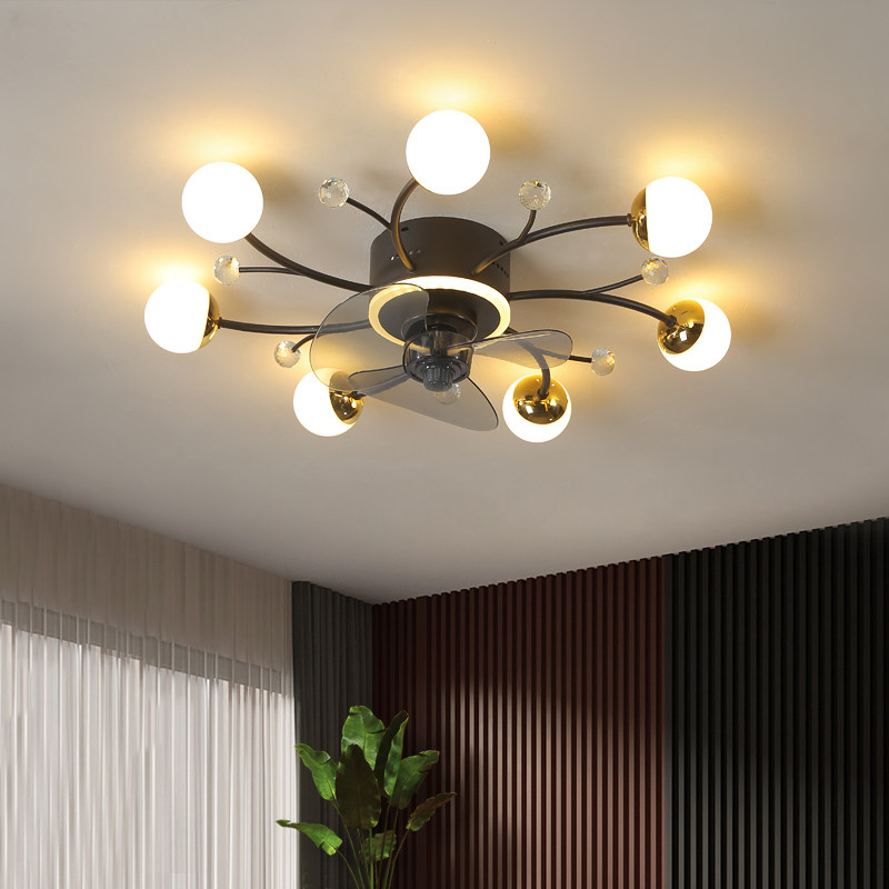 Nordic Creative Bedroom Suction Ceiling Ceiling Fan Lamp Ceiling Fan Lamp Invisible Living Room Home Dining Room Room Electric Fan Lamp
