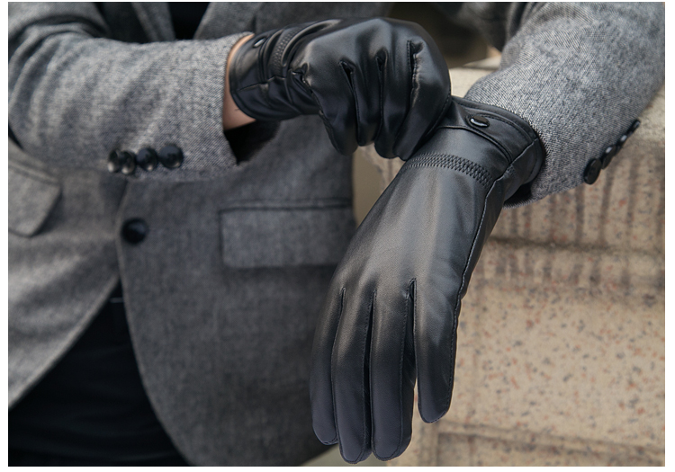 Gants pour homme en peau de mouton - Ref 2781493 Image 7
