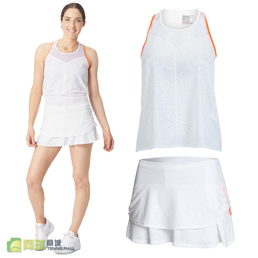 Foreign Lucky in Love women's tennis wear vest suspender skirt suit breathable quick-drying R