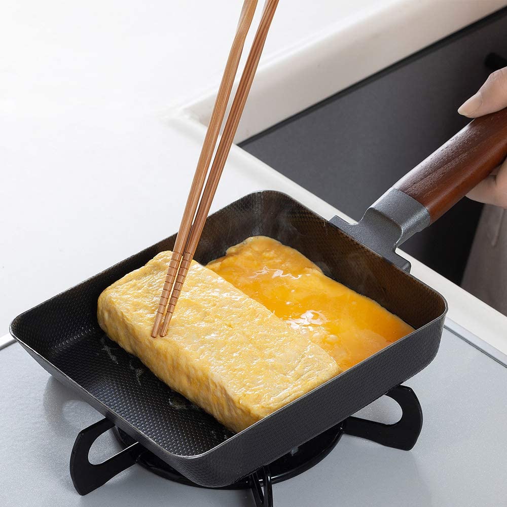 Japanese original imported jade Jade Burnt Square Egg Thick Egg Burning induction cookers Frying Pan Steak breakfast Home frying pan