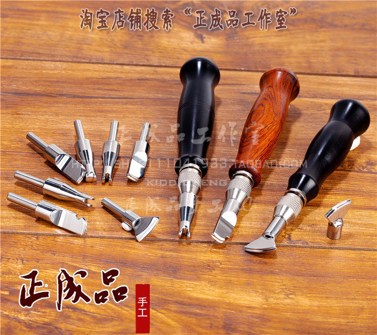 Removable head handmade leather tool Leather Tool Press Side Wire Instrumental Crimper Press Trough up to drum Twist Ditch Twist