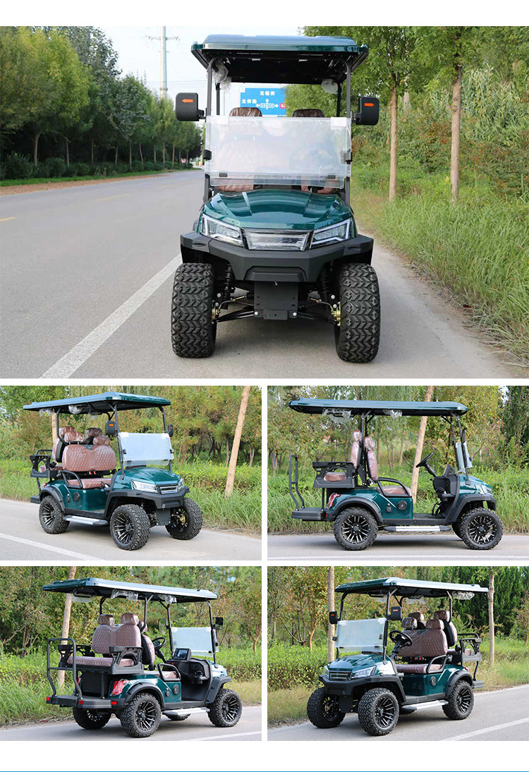 Electric Golf Cart for Golf Course Shuttles, Accommodation Tours, Property Viewings, and Patrol Use; Four-Wheel Sightseeing Vehicle