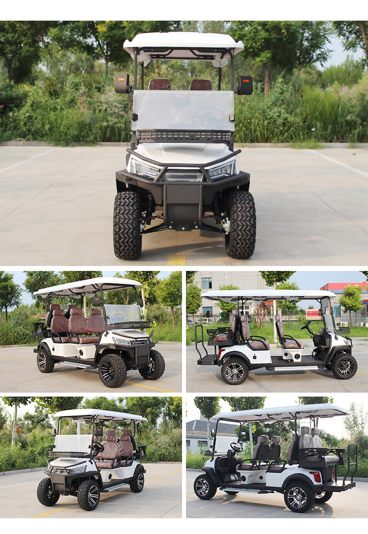 Electric Golf Cart for Golf Course Shuttles, Accommodation Tours, Property Viewings, and Patrol Use; Four-Wheel Sightseeing Vehicle