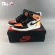 Air Jordan Joe AJ1 bị cấm mang giày bóng rổ nhỏ màu đỏ đen ngón chân đen của Chicago Spider-Man