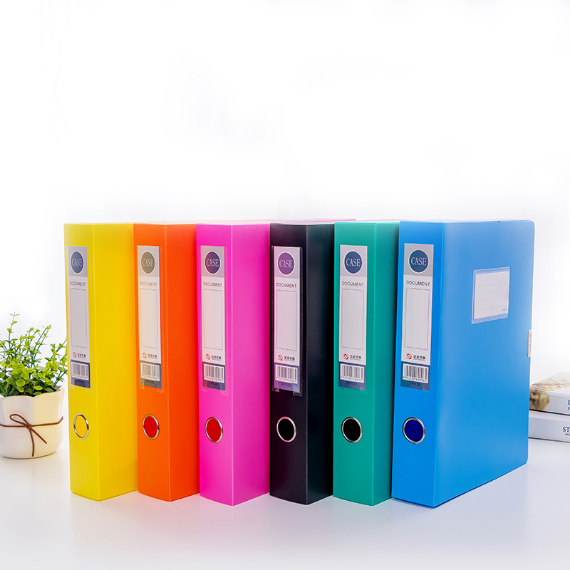 Color A4 Archives box File information box Large capacity Sticky Buttons Containing box Side Label stickers Classification