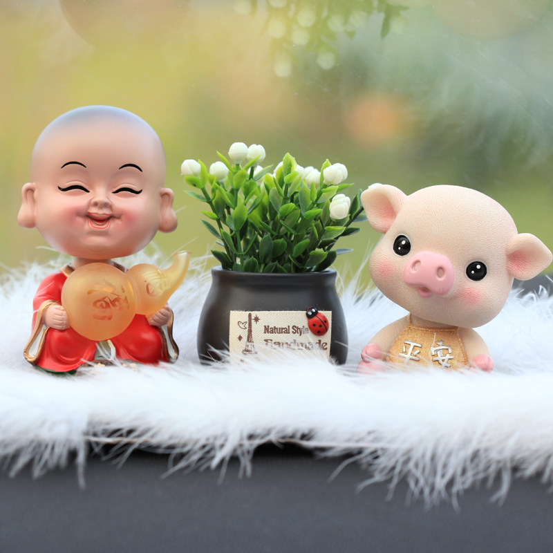 Carnouchi Cartoon Ecstasy Monk's car Fragrance seat Cart Front Creative Cute Paparazzi