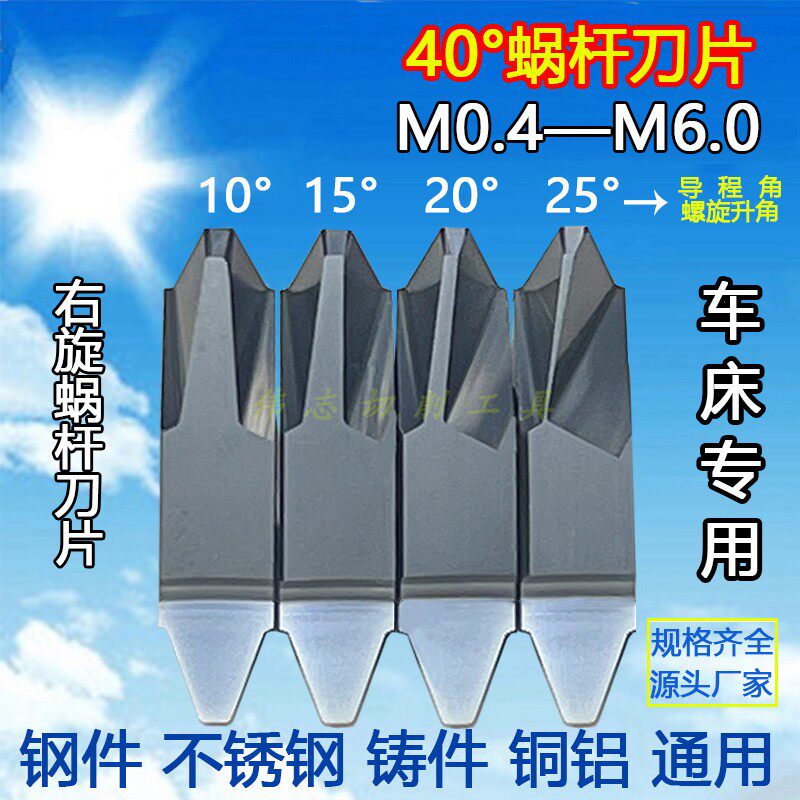 40 degree worm car blade lathe special M0 4-M4 0 M1M1 25M1 5 M1 6M2M2 5 stainless steel