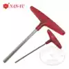 NAN-YU Japanese T-type hex wrench 2-10mm T-rod Dongliang red plastic handle T-type wrench hexagon