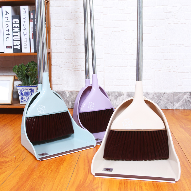 Small country plus broom set Broom dustpan set Broom sweeping bucket combination Soft hair broom