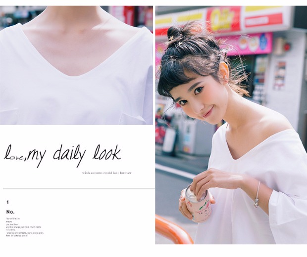 Đại dương ném bom khí! Thoải mái cuộn ~! Bộ đồ ngủ ngắn tay cotton cổ chữ V đơn giản của Nhật Bản shop váy đẹp