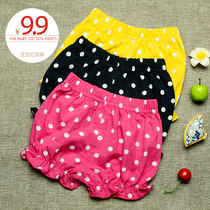 Clear Cabin Candy Color Girl Flower pants pure cotton Baby shorts Pants Light Cage Pants Underpants Bread Pants Summer Clothing open gear