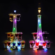 24-hole Paris Tower Cup Holder Bar Night Luminous LED Cocktail Cup Holder KTV Bullet Cup Holder Wine Rack