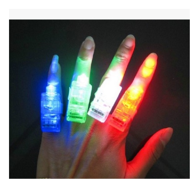 Glitter Finger Set Laser Finger Light Dazzling Colorful Fashion Luminous Set Ring Armor Light Bar Entertainment Creative Toys