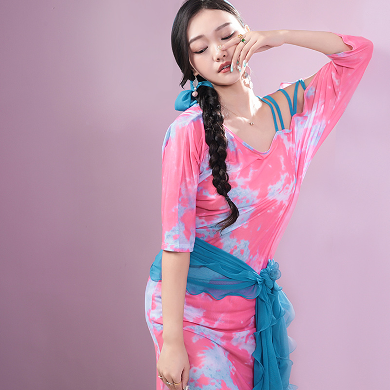 Magnificent Solo Show 2022 Early Autumn New Belly Dance Folk Wind Gown Shaiabi Oriental Dance Dance Suit Out