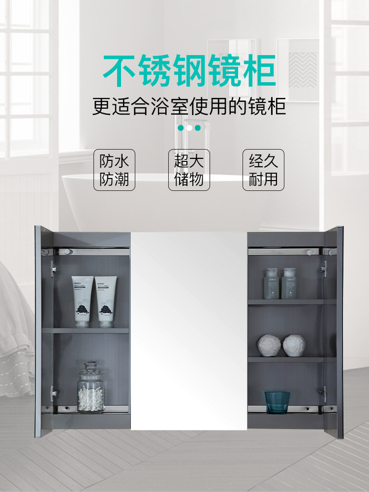 Stainless Steel Led Mirror Cabinet Hanging Wall Mounted Powder Room Bathroom Mirror Cabinet Wall Hanging Custom Make Up Mirror Cabinet With Lights