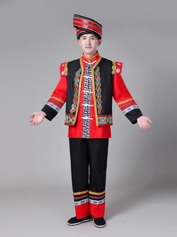 Trang phục Miao mới, trang phục biểu diễn thiểu số nam, Tujia Yao Zhuang, người Đại, trang phục biểu diễn đồ bộ đẹp