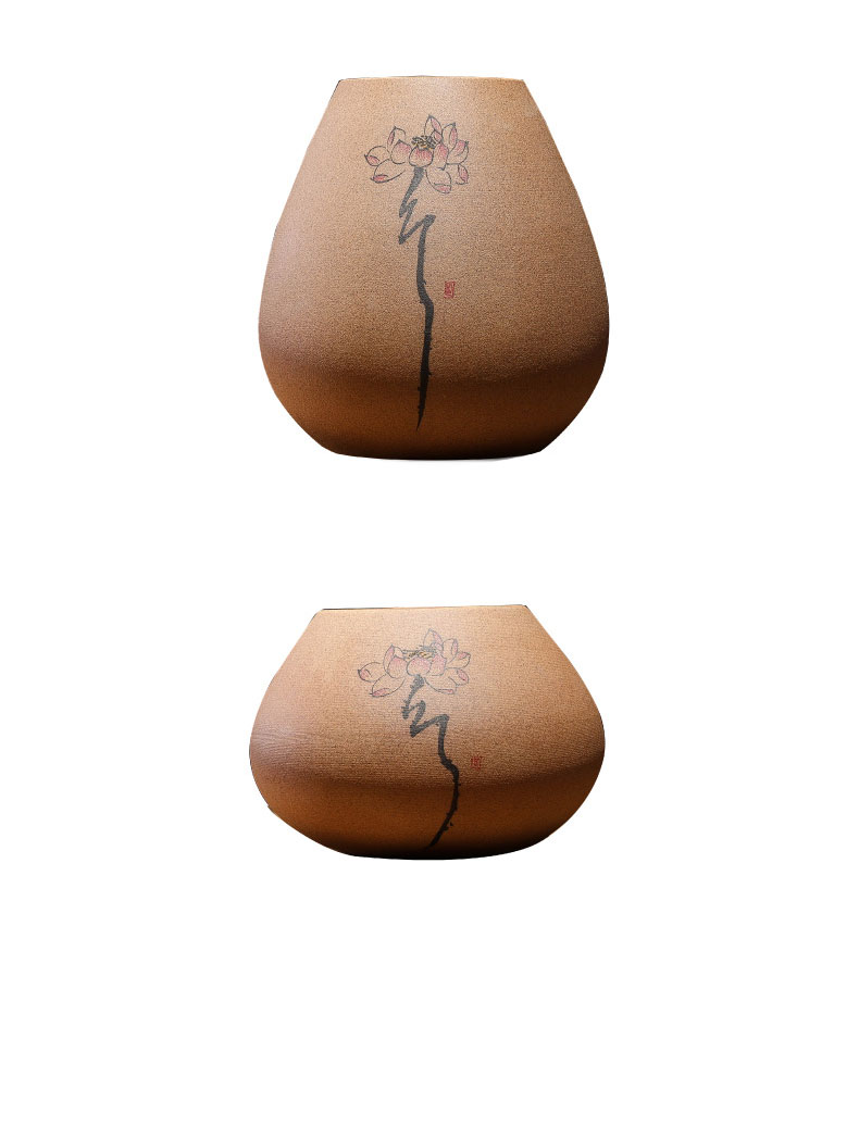 Jingdezhen ceramic arts and crafts Chinese dried flower vase furnishing articles zen Japanese tea house sitting room home decoration decoration