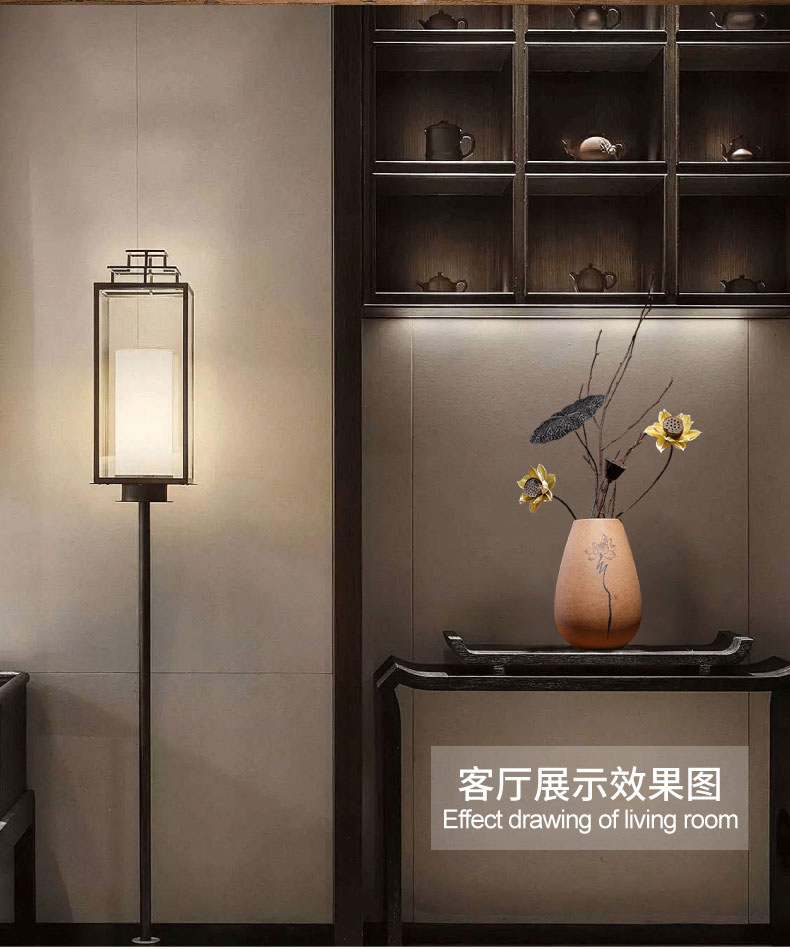 Jingdezhen ceramic arts and crafts Chinese dried flower vase furnishing articles zen Japanese tea house sitting room home decoration decoration