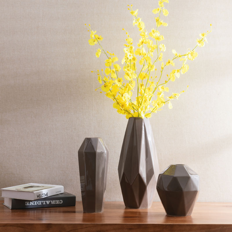 Jingdezhen ceramic new Chinese style table vase dried flower adornment furnishing articles I sitting room is contracted flower arranging creative decoration