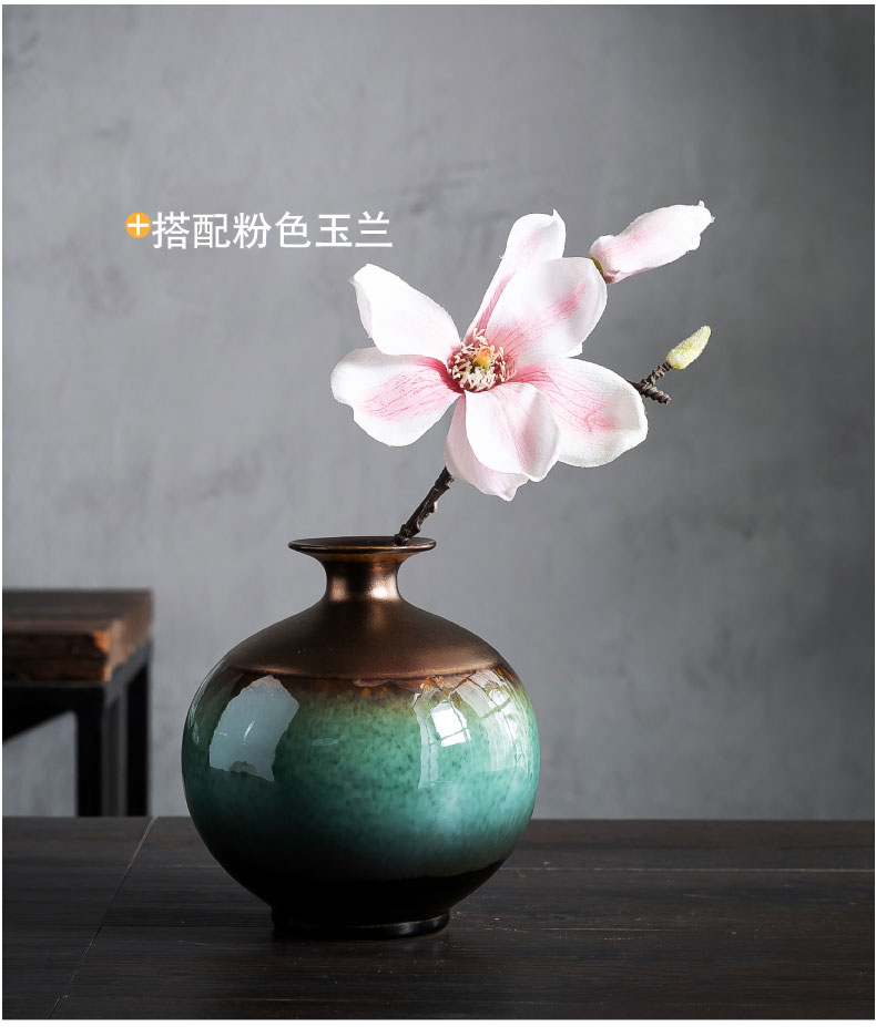 New Chinese style rich ancient frame table vase furnishing articles ceramic sitting room adornment flower arranging dried flowers creative TV ark, decoration