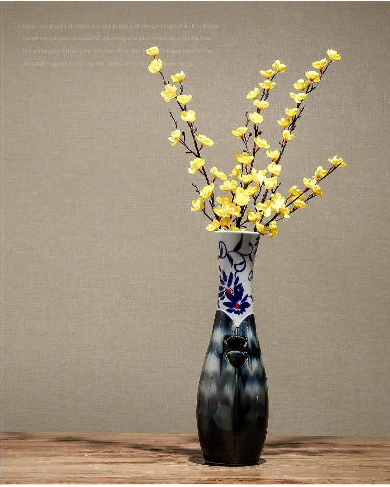 New Chinese style ceramic vases, dried flowers, decorative home furnishing articles table sitting room porch decoration indoor TV ark, arranging flowers