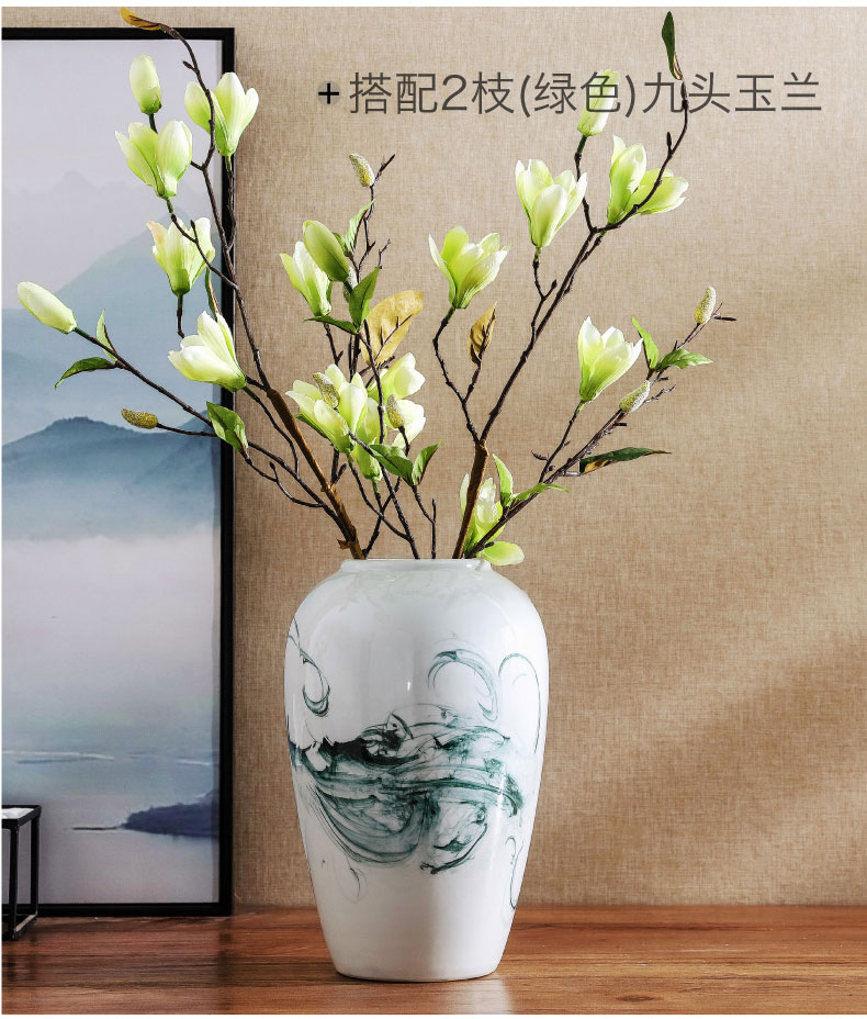 Jingdezhen ceramic vases, home furnishing articles sitting room porch table flower arrangement of dried flowers, decoration indoor new Chinese style decoration