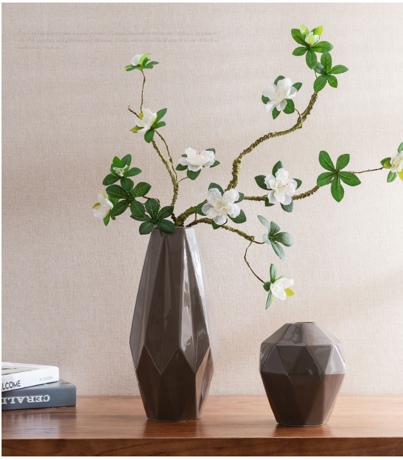 Jingdezhen ceramic new Chinese style table vase dried flower adornment furnishing articles I sitting room is contracted flower arranging creative decoration