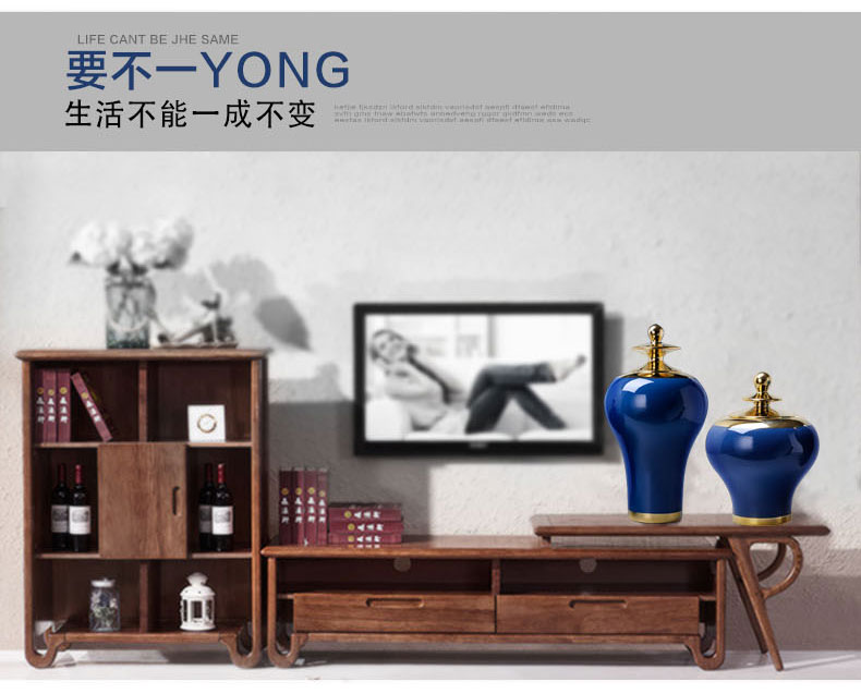 The New Chinese arts and crafts porcelain vase general furnishing articles as cans sitting room furnishings jingdezhen ceramic household flower arrangement
