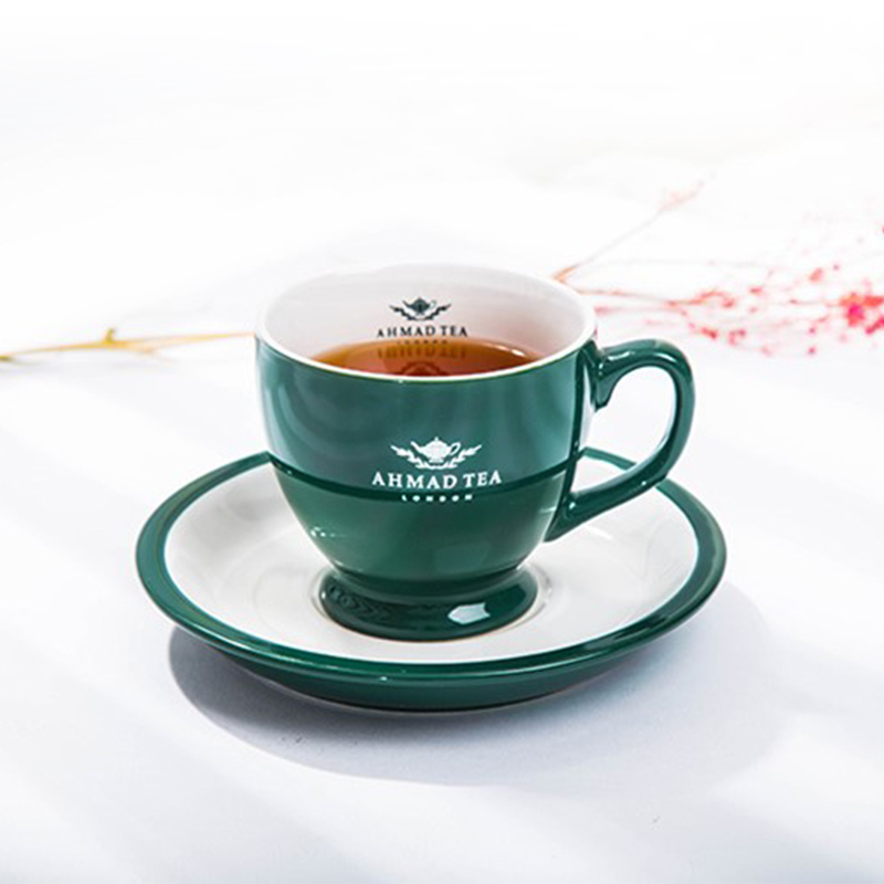 Ahmad Tea Yaman British Black Tea European-Style Cup and Saucer Set Exquisite Tea Spoon English Tea Set Gift Group Purchase