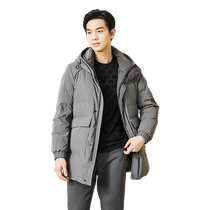 (Торговый центр в одном и том же разделе) Лигуро гусиный куртка с длинным ветром в мужском пальто 23DRF9561S